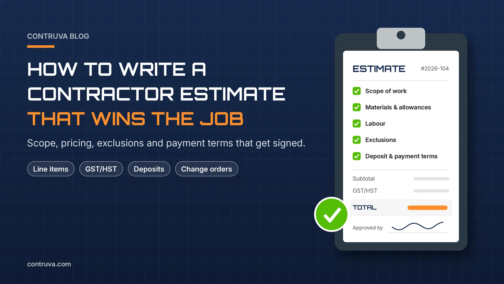 How to Write a Contractor Estimate
